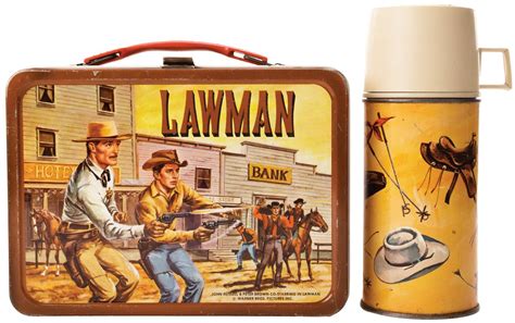 vintage lawman metal lunch box etsy|Vintage Metal Mans Lunch Box .